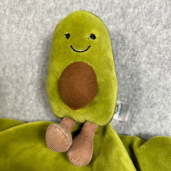Jellycat Avocado Plush Security Blanket Lovey Stuffed Toy Soother 13in Blanket - Picture 4 of 10